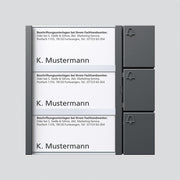 Siedle&Söhne - Funktionsmodul für Türkommunikation Tasten-Modul TM 612-3 DG dgr/gli