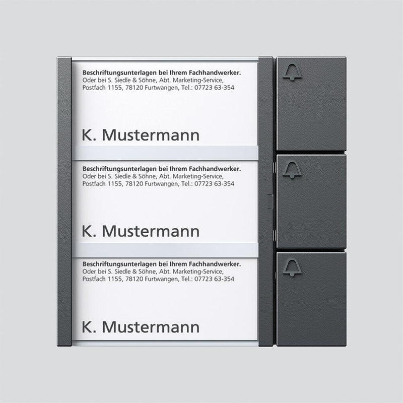 Siedle&Söhne - Funktionsmodul für Türkommunikation Tasten-Modul TM 612-3 DG dgr/gli