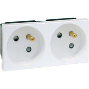 Peha - Schalter-/Steckdosenkombination Steckdose m.Erdungsstift B 6272.02 EMS SI WI 2f,erh.Berührs., rws