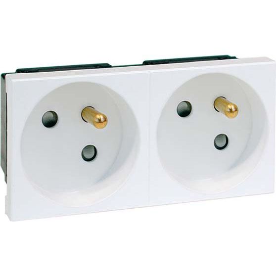 Peha - Schalter-/Steckdosenkombination Steckdose m.Erdungsstift B 6272.02 EMS SI WI 2f,erh.Berührs., rws