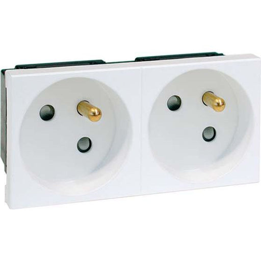 Peha - Schalter-/Steckdosenkombination Steckdose m.Erdungsstift B 6272.02 EMS SI WI 2f,erh.Berührs., rws