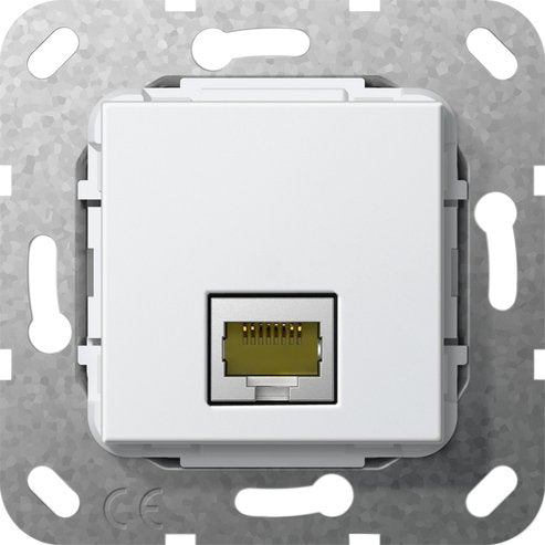 Gira - Einsatz/Abdeckung für Kommunikationstechnik Modular Jack RJ45 Cat6A 569603 rws LSA Plus Buchse
