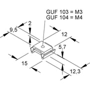 Niedax - Gleitmutter Gleitmuttern GUF 104 − 100 Stück