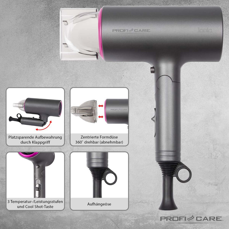 PROFICARE - Haartrockner/Haarstyler Haartrockner PC-HT 3073 pink ProfiCare − 4 Stück