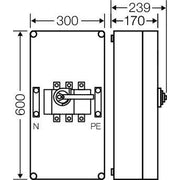 Hensel - Lasttrennschalter Lastschaltergehäuse Mi 7455 250A 3p.+PE+N