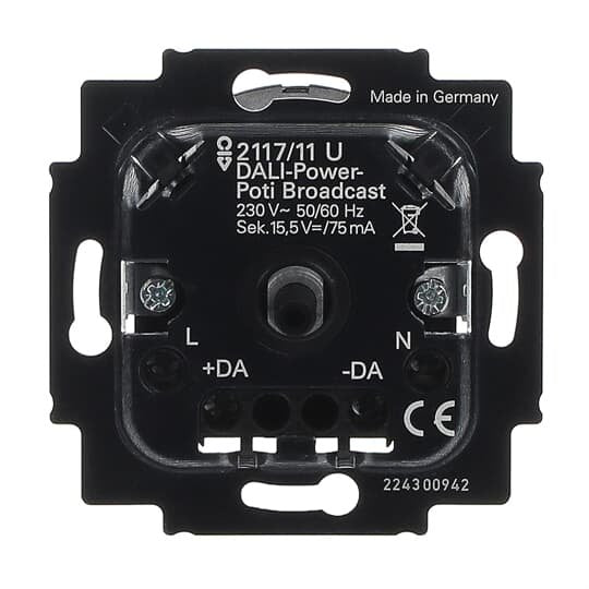 Busch-Jaeger - Steuergerät für Lichtregelsystem DALI-Potenziometer-Einsatz 2117/11 U m. integr. Netzteil