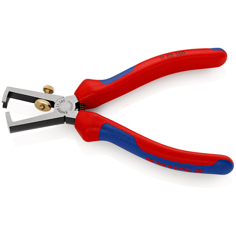 Knipex - Abisolierzange 11 02 160 SB schwarz, 160mm