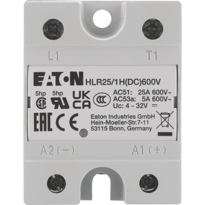 Eaton - Halbleiterrelais Halbleiterrelais, Hockey HLR25/1H(DC)600V Puck, 1-phasig, 25 A