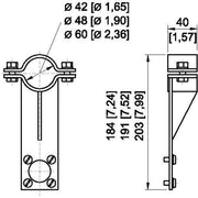 Stahl - Mechanisches Zubehör/Ersatzteile für Leuchten Rohrschelle 1 1/4 Zoll Rohrschelle 1 1/4 Z f. Signalleuchten − 1 Stück