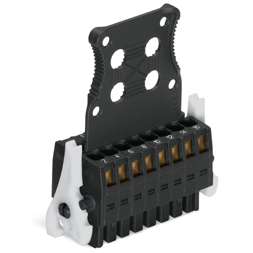 WAGO - Ein- und mehrpolige Klemmenleiste 1-LeiterFederleiste2reihig 713-1112/037-9037/03 CAGECLAMP 1,5mm²,sw − 25 Stück