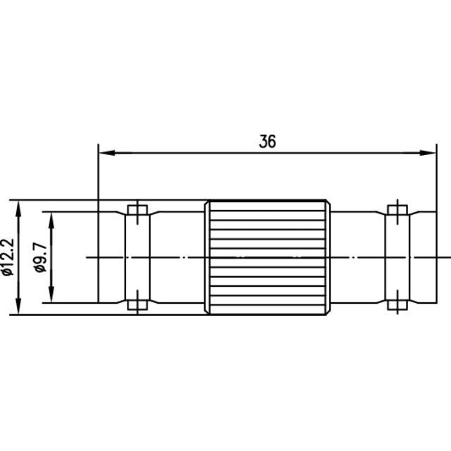 Telegärtner - Koax-Kupplung BNC Kupplung (F-F) 100023589 UG-914/U, 50 Ohm − 1 Stück