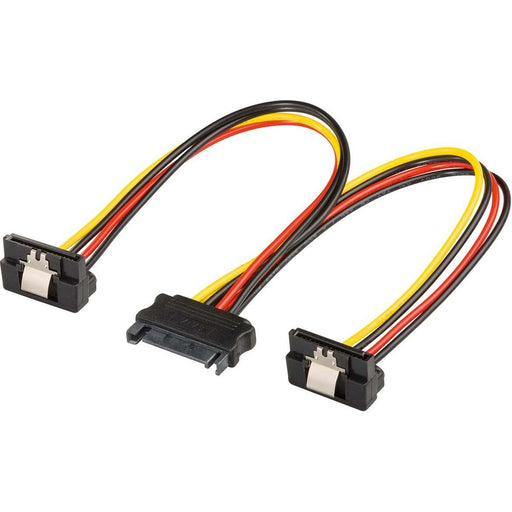 Goobay - PC-Kabel PC Y Stromkabel/Stromadap. 95115 SATA-Bu/2xSteck.90°