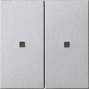 Gira - Abdeckung/Bedienelement für Installationsschalterprogramme Wippe 2f. 536926 S3000 unbedruckt alu