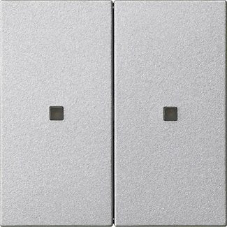 Gira - Abdeckung/Bedienelement für Installationsschalterprogramme Wippe 2f. 536926 S3000 unbedruckt alu