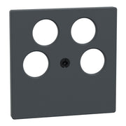 Merten - Einsatz/Abdeckung für Kommunikationstechnik Zentralplatte anth 295314 f.Antenn.Dose 4Loch