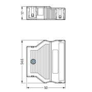 WAGO - Zubehör/Ersatzteile für steckbare Gebäudeinstallation Zugentlastungsgehäuse 770-505 9-13mm,5pol. sw − 25 Stück