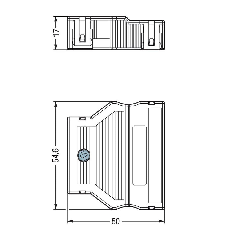 WAGO - Zubehör/Ersatzteile für steckbare Gebäudeinstallation Zugentlastungsgehäuse 770-505 9-13mm,5pol. sw − 25 Stück