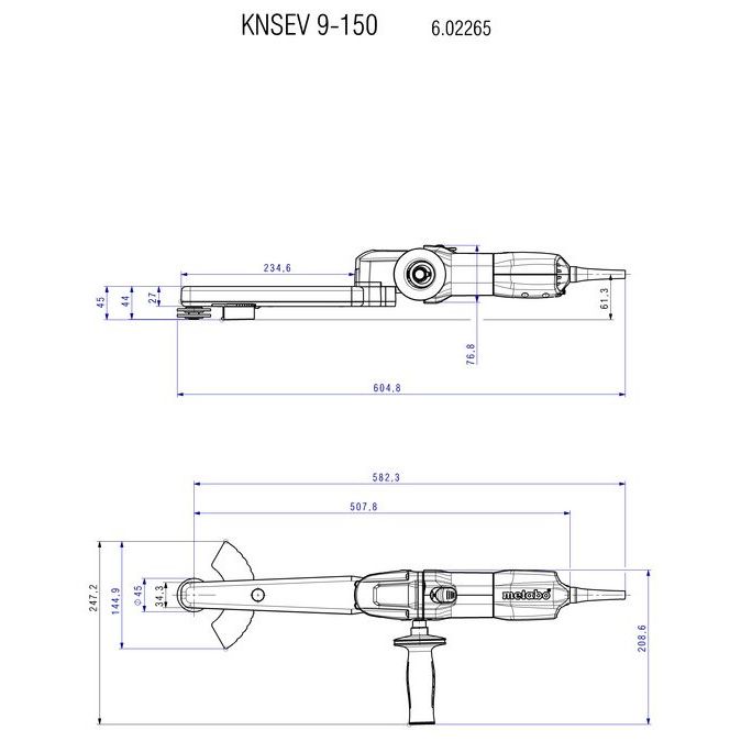 Metabowerke - Kehlnahtschleifer (elektrisch) Kehlnahtschleifer KNSE 9-150 Set 950W