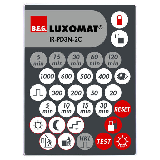 BEG Brück Electronic - Zubehör/Ersatzteile für Bewegungsmelder IR-Fernbedienung IR-PD3N-2C