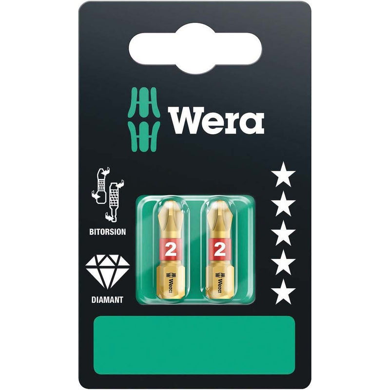 Wera - Bit-Set Phillips-Recess Bit 073335(VE2) PH 2x25mm