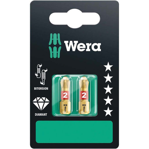 Wera - Bit-Set Phillips-Recess Bit 073335(VE2) PH 2x25mm
