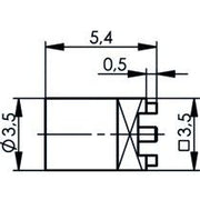 Telegärtner - Koax-Steckverbinder MMCX-Buchse für LTP AU 100025109 in SMT 50Ohm − 5 Stück
