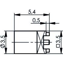 Telegärtner - Koax-Steckverbinder MMCX-Buchse für LTP AU 100025109 in SMT 50Ohm − 5 Stück