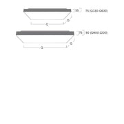 Lightnet - Decken-/Wandleuchte LED-Anbauleuchte CX2OEL-830H-Q330 3000K, silber