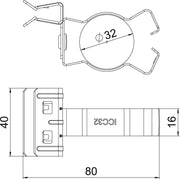 OBO Bettermann - Befestigungsklammer Trägerklammer SCHPC 4-10 D32 m.Rohraufna. 30-32mm − 50 Stück