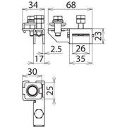 DEHN - Zubehör/Ersatzteile für Erdung und Blitzschutz Spannkopf SPK 27.89 BRS#540199 AK1X10 2X6.8GSGV2A