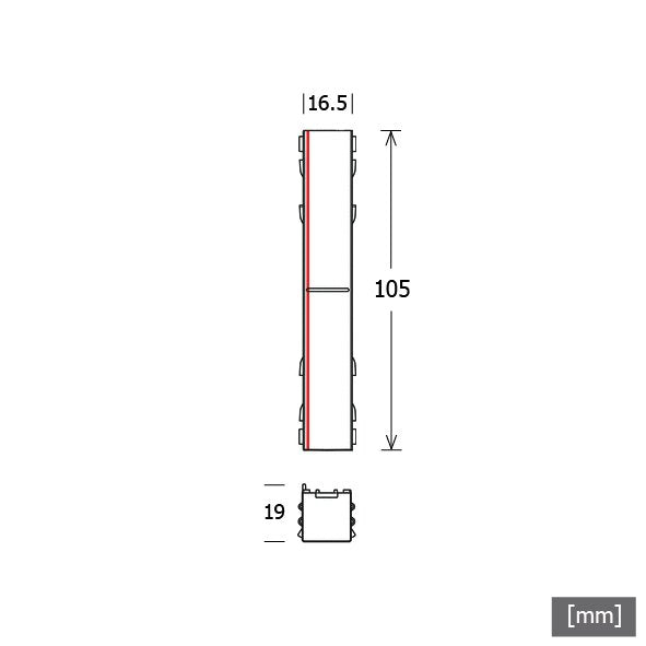 LTS Licht&Leuchten - Elektrisches Zubehör/Ersatzteile für Leuchten Längsverbinder elektr. NEO-IE/9503-S-K-E sw schwarz