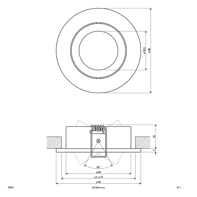 EVN Lichttechnik - Downlight/Strahler/Flutlicht NV EB-Leuchte 505 014 50W 12V GX5,3