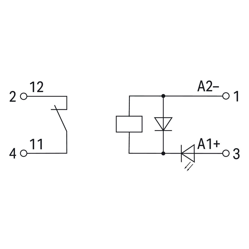 WAGO - Bauelementestecker Relaismodul 2042-3064 DC 24 V,1S und 1Ö − 4 Stück