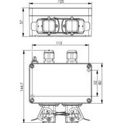 Telegärtner - Aufputzgehäuse für Unterputzgerät STX V5 Doppelanschlussdose 100022783 AP, IP67  − 1 Stück