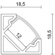 Nobile - Zubehör/Ersatzteile für Lichtschlauch/-band Alu Eck-Profil 2m 5011146813 Abdeckung transp. − 1 Stück