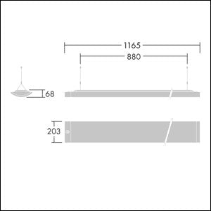 Thorn - Decken - /Wandleuchte LED - Pendelleuchte IQ SUSP S  #96629307 3000K