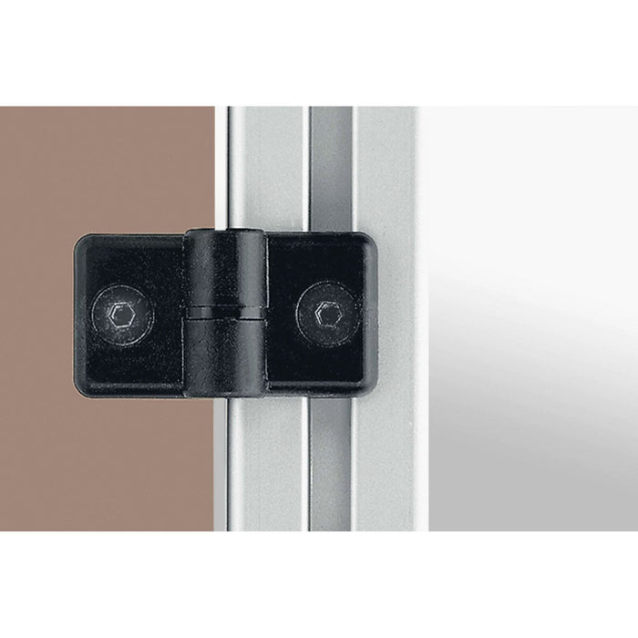 Item - Verbinder für Stiel/Profilschiene Scharnier 0.0.026.12 rechts, schwarz  − 1 Stück
