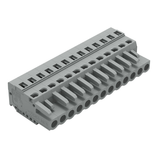 WAGO - Kabelsteckverbinder für Leiterplattensteckverbinder 1-Leiter-Federleiste 231-113/102-000 CAGECLAMP,2,5 mm²,gr − 25 Stück