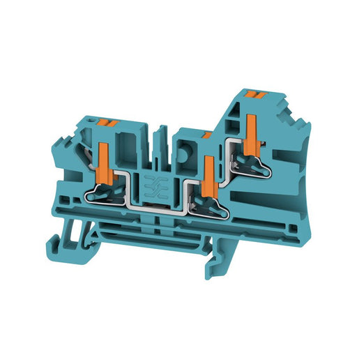 Weidmüller - Durchgangs-Reihenklemme Klemme PUSH IN 4qmm AL3C 4 BL − 50 Stück