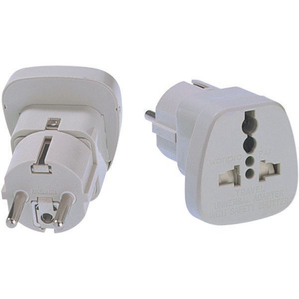 Bachmann - Steckeradapter Reisestecker 921.000 Universalty gr/ws