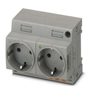 Phoenix Contact - Steckdose Reiheneinbau Doppelsteckdose EO-CF/PT/LED/DUO Steckgesicht Typ CF − 2 Stück