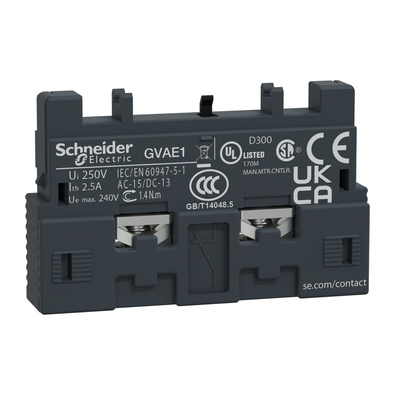Schneider Electric - Hilfsschalterblock Hilfsschalter GVAE1TQ 1S, 1Ö − 20 Stück