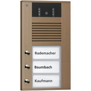 TCS Tür Control - Türstation für Türkommunikation Video color Außenstation AVD14033-0012 3Tast 1reih.AP bro