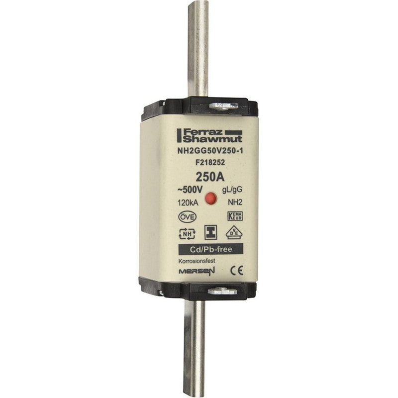 Mersen - Messersicherung NH-Sicherungseinsatz SG NH2GG50V250-1 Gr.2 gG 250A/500V KM