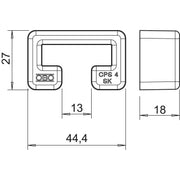 OBO Bettermann - Schutzkappe/Abdeckung für Stiel/Profilschiene Schutzkappe gespritzt MS4022 SK zu Schiene CPS 4 − 25 Stück