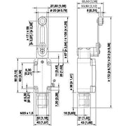 Stahl - Einzelpositionsschalter Drehhebel einstellbar 8074/2-1-DS-40 S/Ö