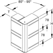 Niedax - Außeneck für Geräteeinbaukanal GK-Außeneck 90Gr. DKAV 220-78T60 L 220x61mm