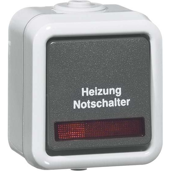 Peha - Installationsschalter Heizung-Notschalter gr D 626 WAB HN 10A 250V Kontrolll