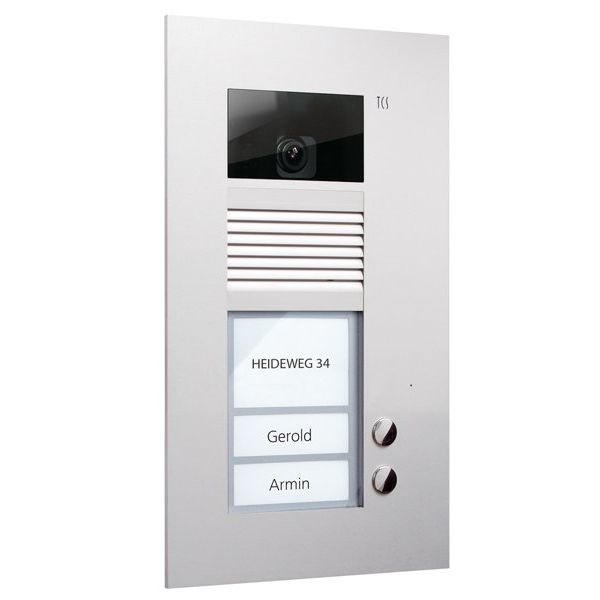 TCS Tür Control - Türstation für Türkommunikation Video-Außenstation Color AVU14020-0010 einspaltig, für 2WE