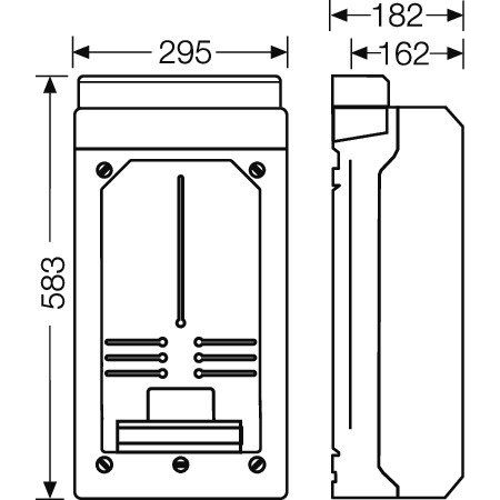 Hensel - Zähler-Leergehäuse Leergehäuse KV 9339 295x583x182mm